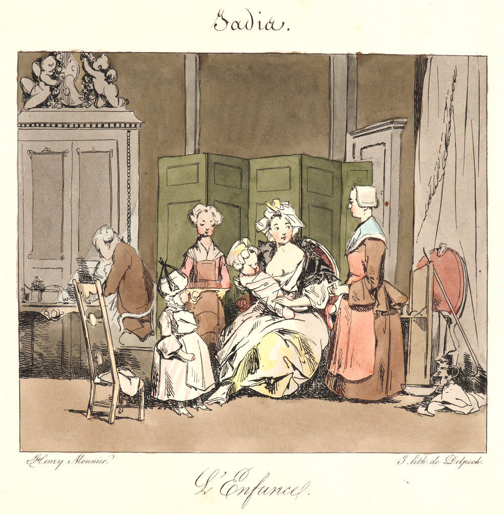 Detail of L'enfance (Jadis), 1829 by Henry Bonaventure Monnier