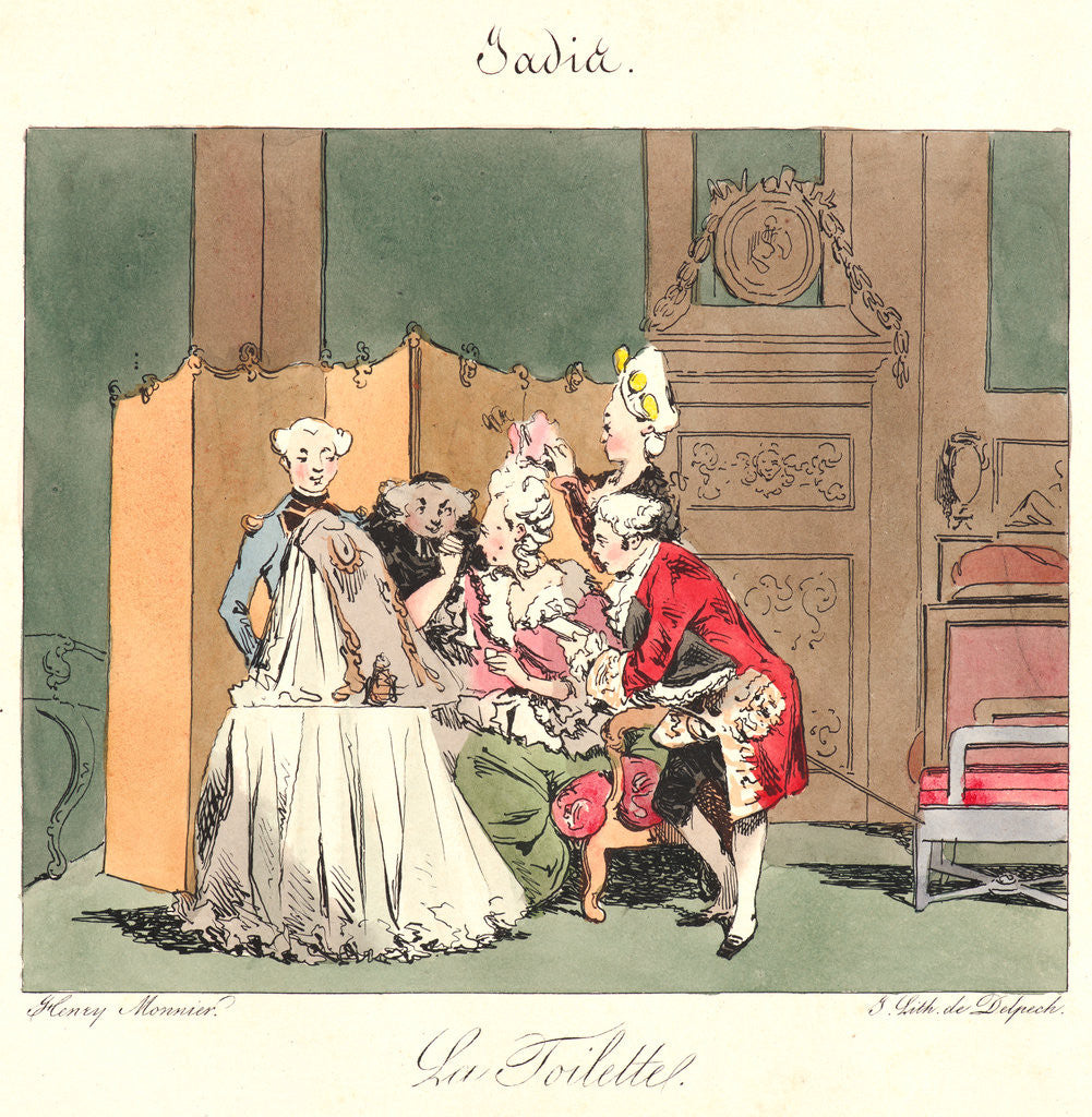 Detail of La Toilette (Jadis), 1829 by Henry Bonaventure Monnier