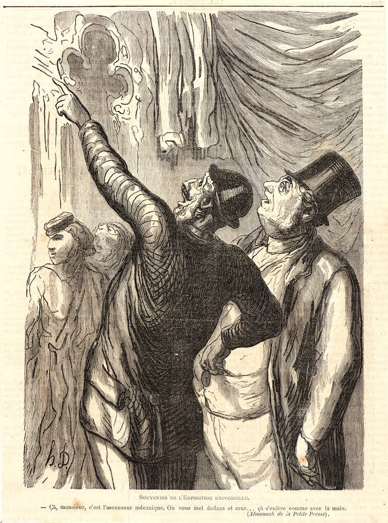 Detail of Souvenirs de l'Exposition Universelle, 1867 by Honoré Daumier