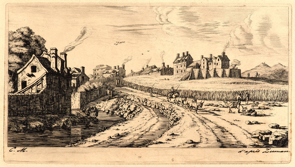 Detail of Entrance to the Faubourg Saint- Marceau, Paris (Entrée du Faubourg Saint-Marceau, à Paris), 1850 by Charles Meryon