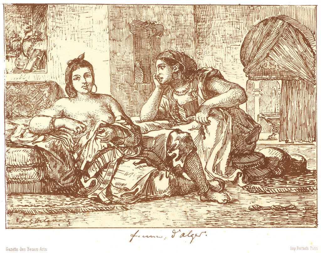 Detail of Women of Algiers (Femmes d'Alger), 1833 by Eugène Delacroix