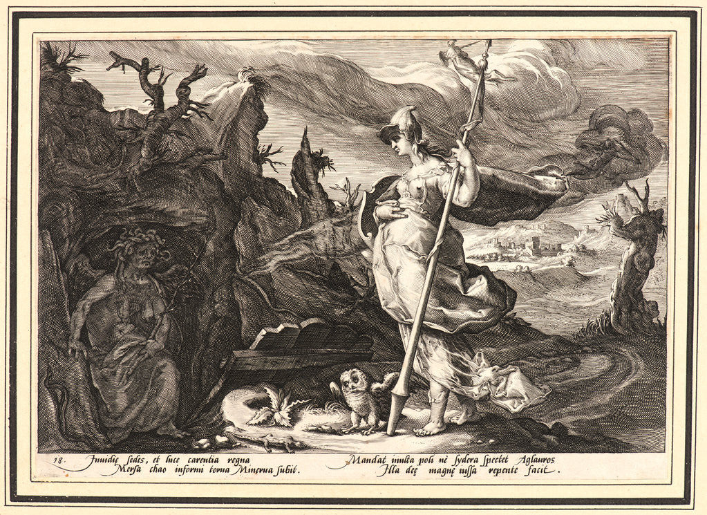 Detail of Minerva Commanding Envy to Remove the Jealousy in the Heart of Agraulos, ca. 1590 by Anonymous