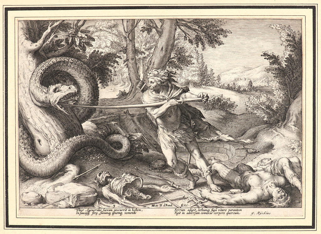 Detail of Cadmus Killing the Dragon, ca. 1615 by Anonymous