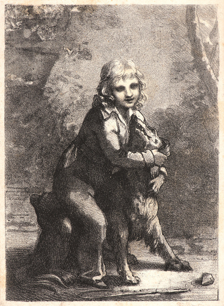 Detail of L'Enfant au Chien, 1822 by Pierre-Paul Prud'hon