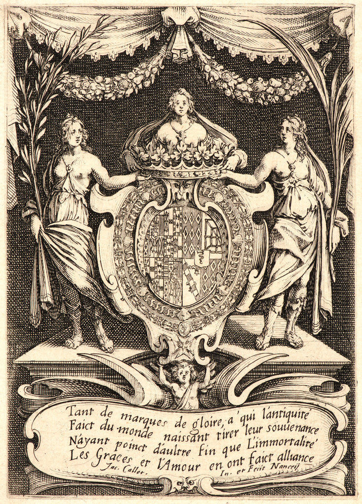 Detail of Frontispice du Combat à la Barriere, 17th century by Jacques Callot