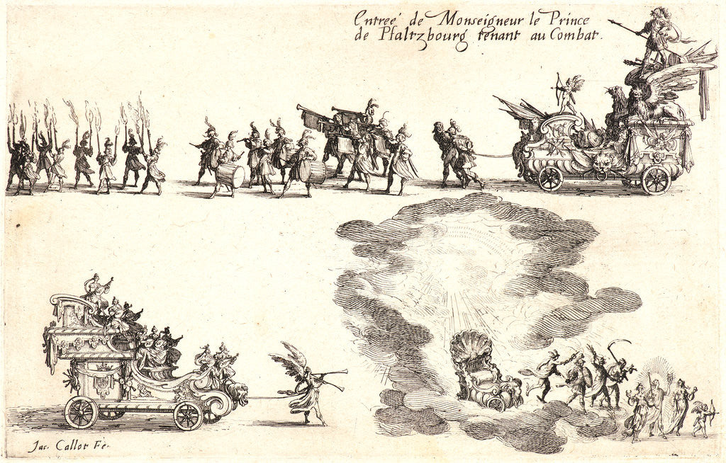 Detail of Entree du Prince de Pfalzbourg, 17th century by Jacques Callot