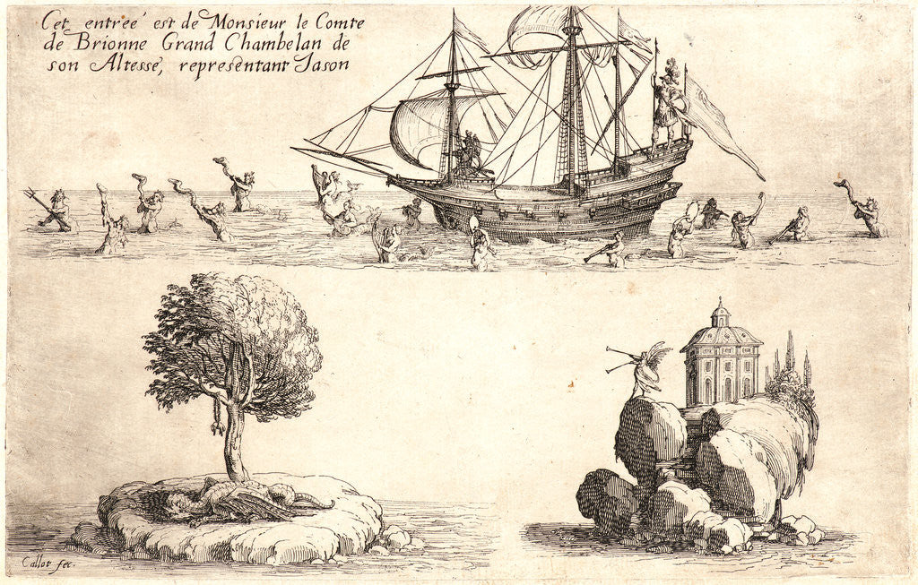 Detail of Entree de M. de Brione, 17th century by Jacques Callot