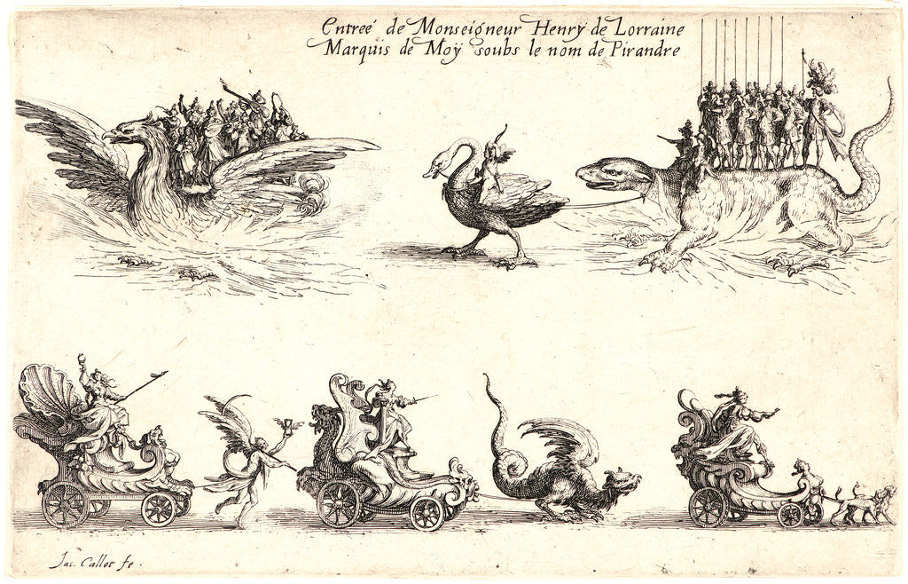 Detail of Entree de Monseigneur Henri de Lorraine, 17th century by Jacques Callot