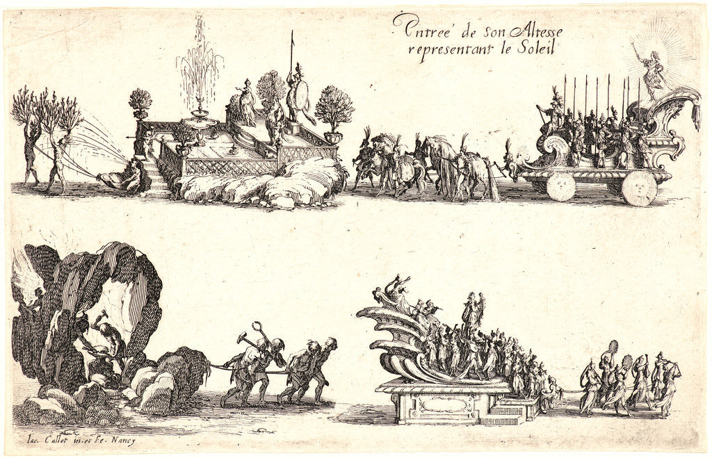 Detail of Entree du Duc Charles IV, 17th century by Jacques Callot