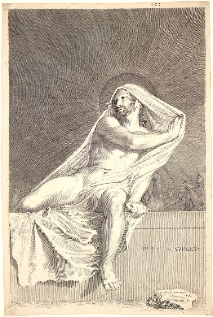 Detail of The Resurrection of Christ (Per Se Resurgens), 1683 by Claude Mellan