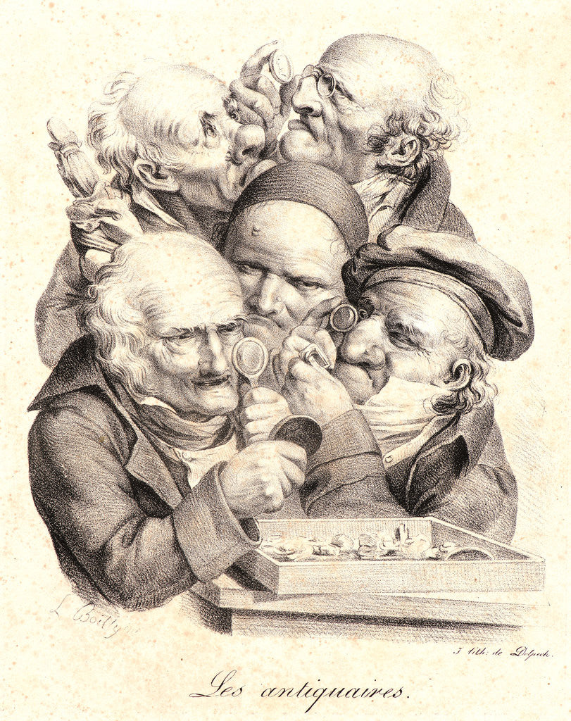 Detail of The Antiquarians (Les Antiquaires) by Louis Léopold Boilly