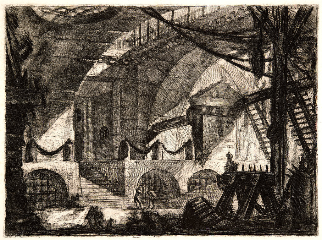 Detail of The Sawhorse, 1761 by Giovanni Battista Piranesi