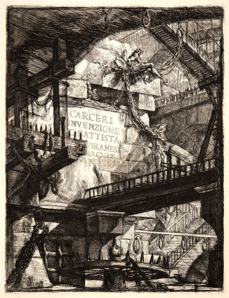 Detail of Title Page: Imaginary Prisons of G. Battista Piranesi by Giovanni Battista Piranesi