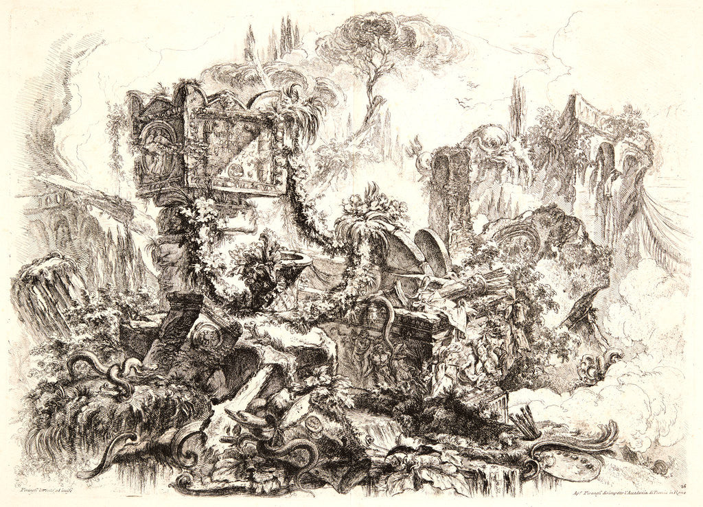 Detail of The Tomb of Nero, ca. 1745 by Giovanni Battista Piranesi