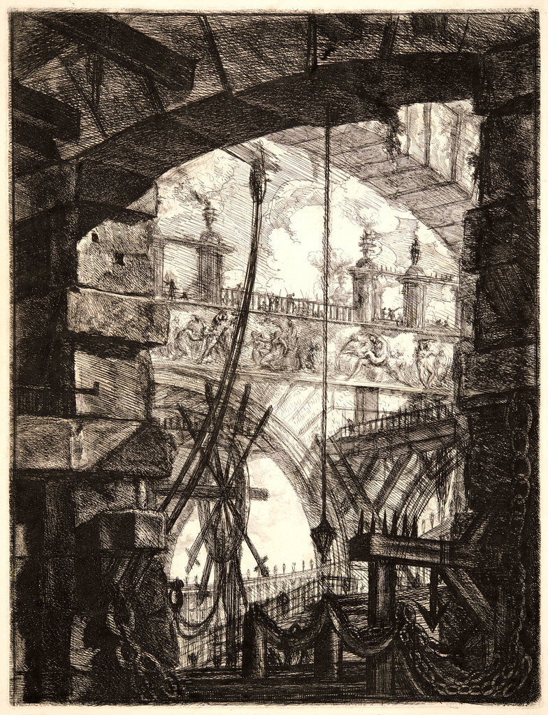 Detail of The Grand Piazza, 1761 by Giovanni Battista Piranesi
