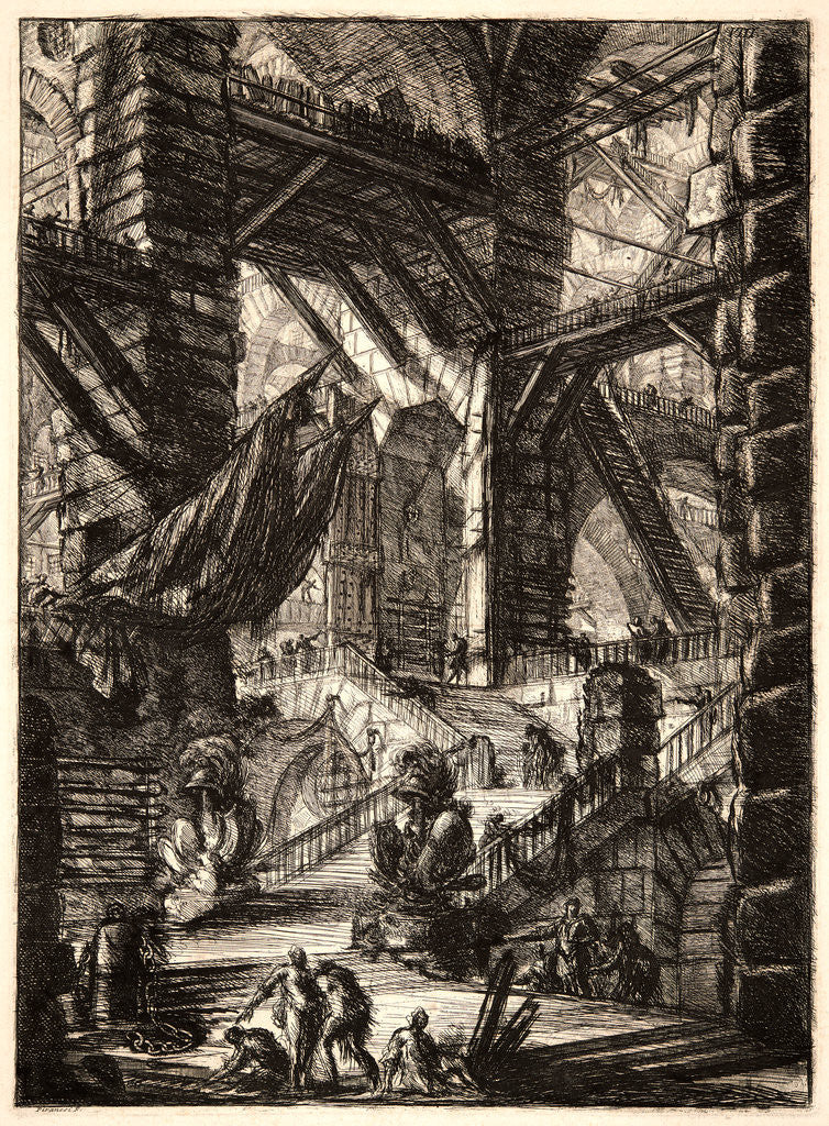 Detail of The Staircase with Trophies, 1761 by Giovanni Battista Piranesi