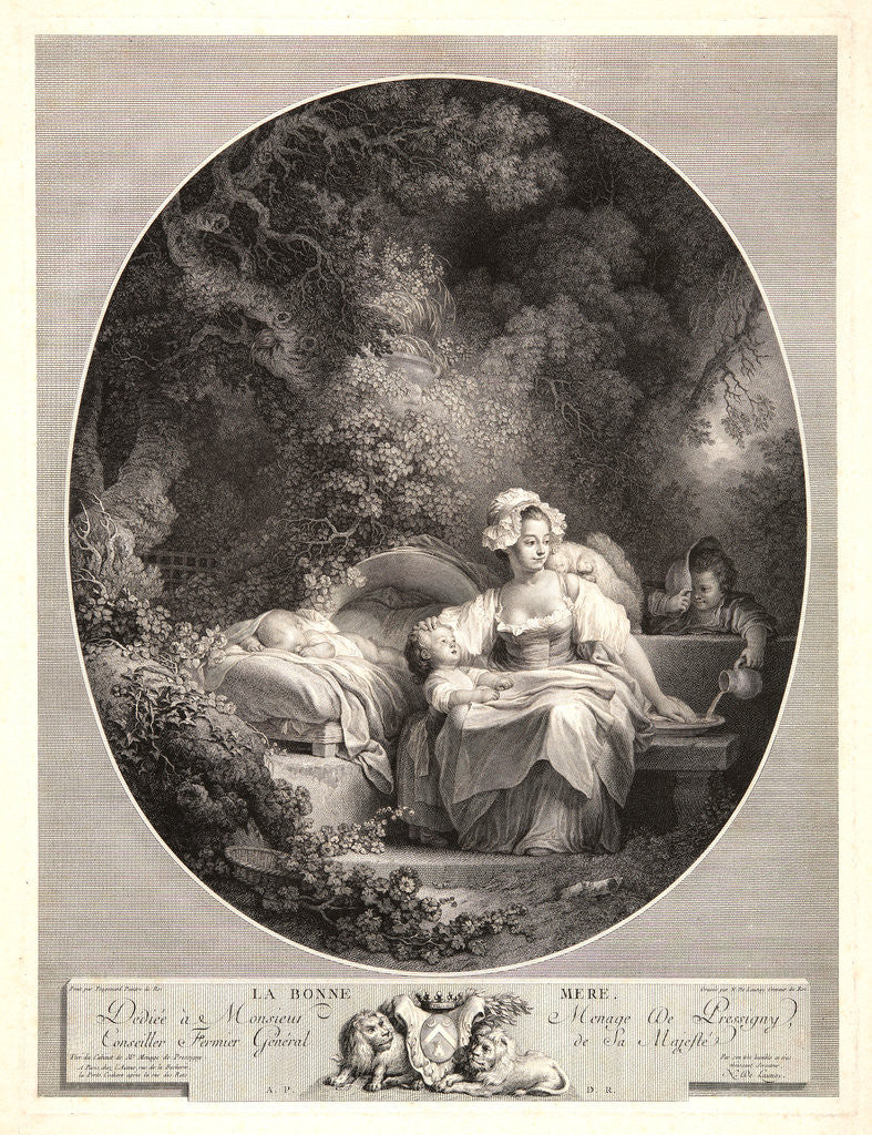 Detail of The Good Mother (La bonne mere), ca. 1779 by Nicolas Delaunay