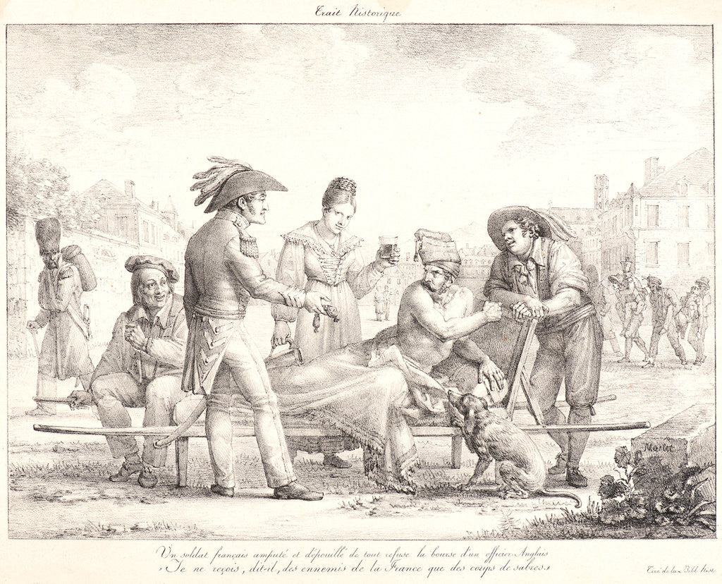 Detail of Un soldat français amputé..., ca. 1820 by Jean Henri Marlet