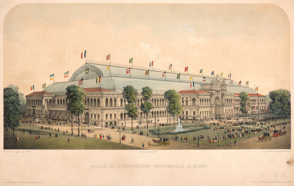 Detail of Palais de l'exposition universelle à Paris, ca. 1867 by Victor Petit