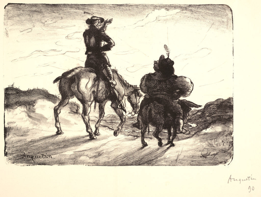 Detail of Don Quixote and Sancho Panza, 1890 by Louis Anquetin