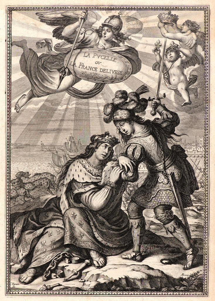 Detail of Title page for Joan of Arc, or France Liberated (La Pucelle ou La France delivrée), ca. 1657 by Abraham Bosse