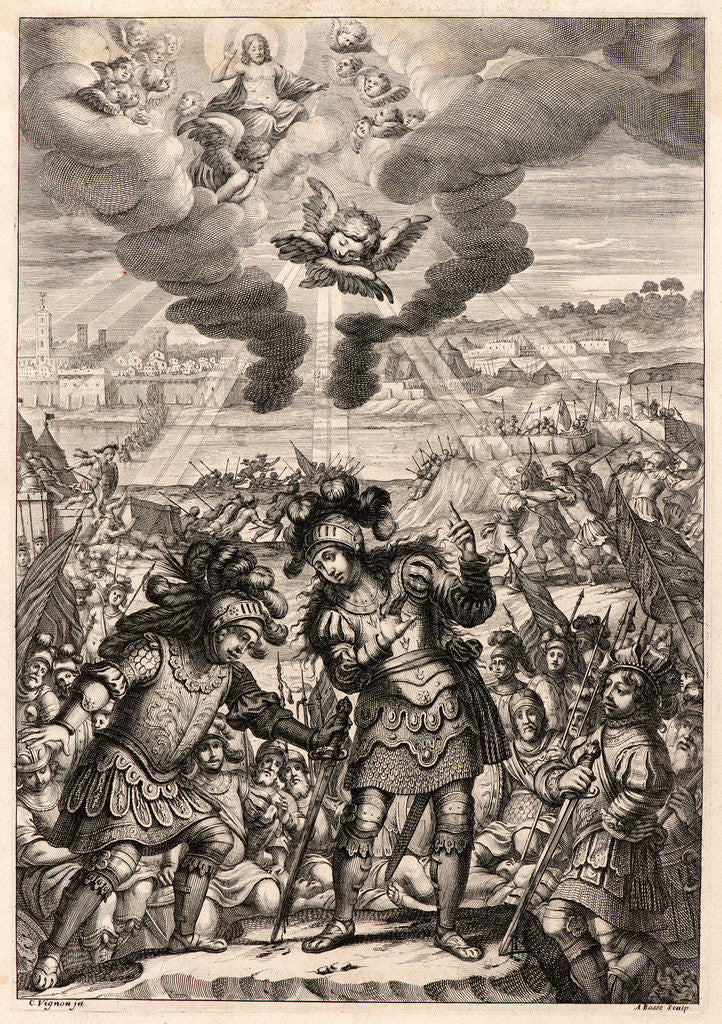Detail of Joan Surrounded by Her Soldiers, ca. 1657 by Abraham Bosse