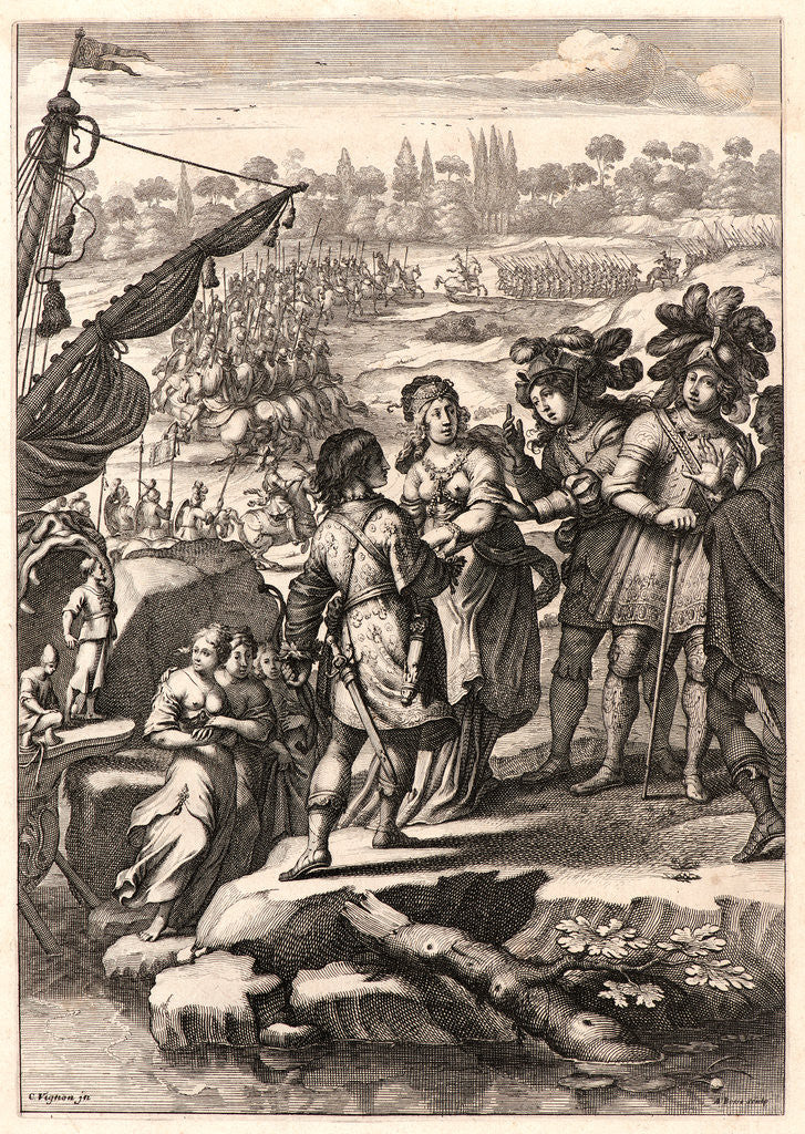 Detail of Agnes Confers with the King, ca. 1657 by Abraham Bosse