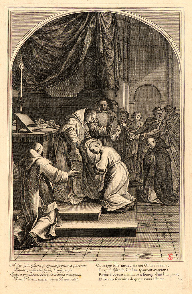 Detail of The Life of Saint Bruno, or The Founding of the Carthusian Order, Plate 14, 17th-18th century by Anonymous