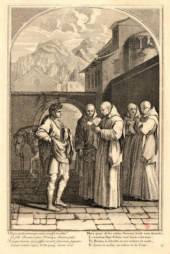 Detail of The Life of Saint Bruno, or The Founding of the Carthusian Order, Plate 15, 17th-18th century by Anonymous