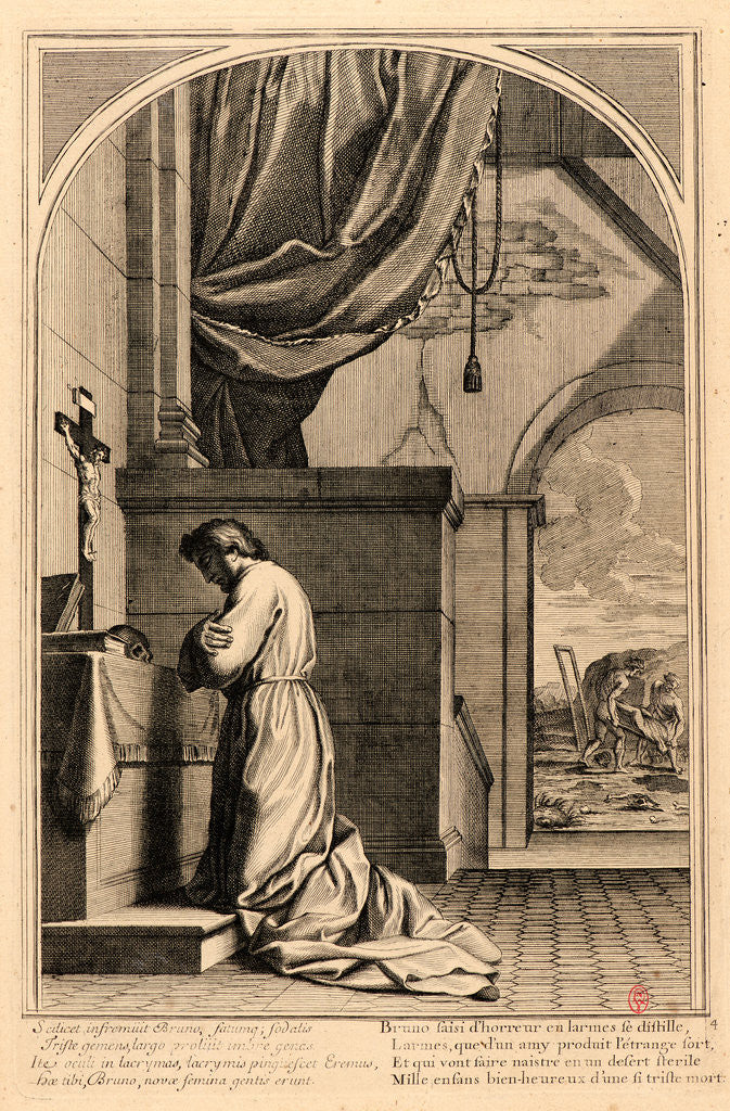Detail of The Life of Saint Bruno, or The Founding of the Carthusian Order, Plate 4, 17th-18th century by Anonymous