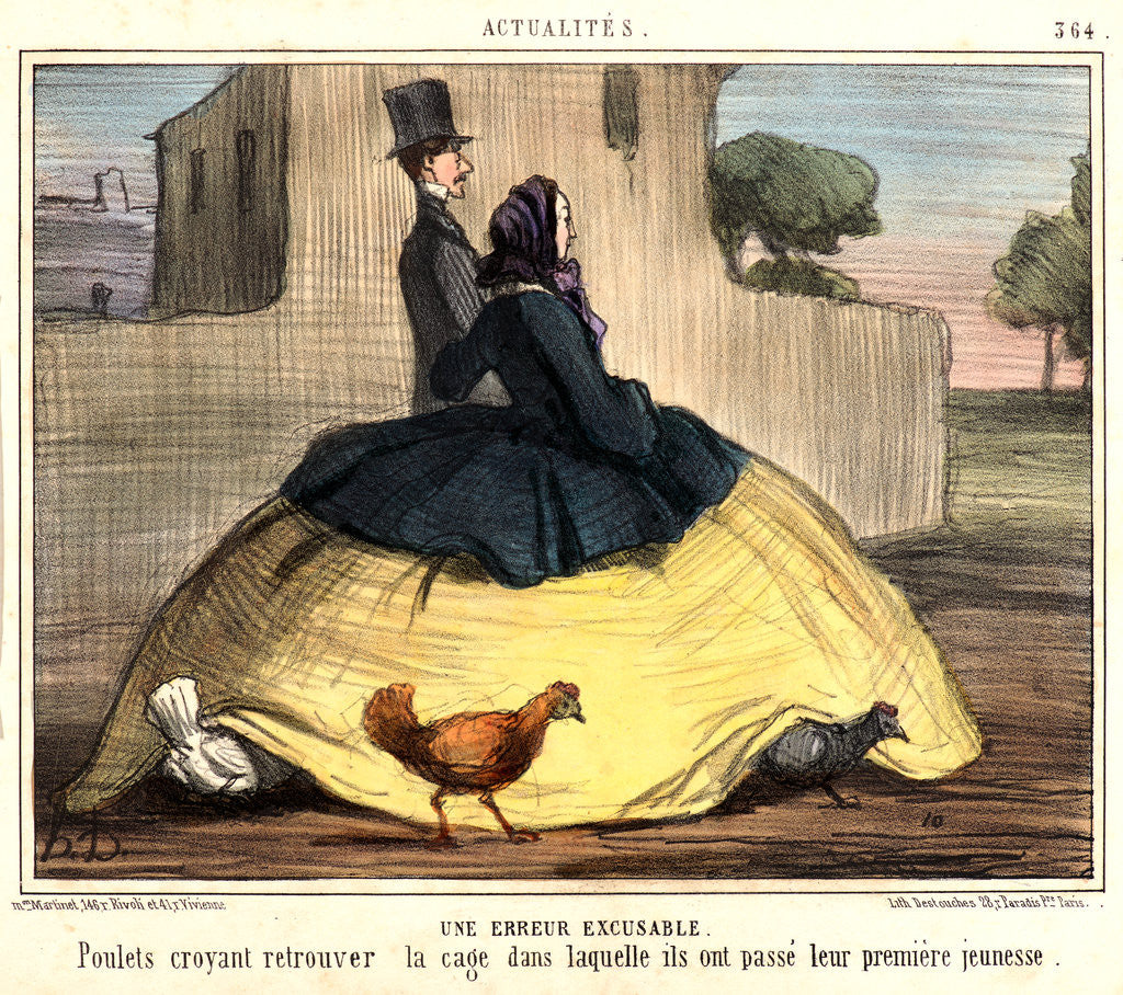 Detail of Une Erreur Excusable, 1857 by Honoré Daumier