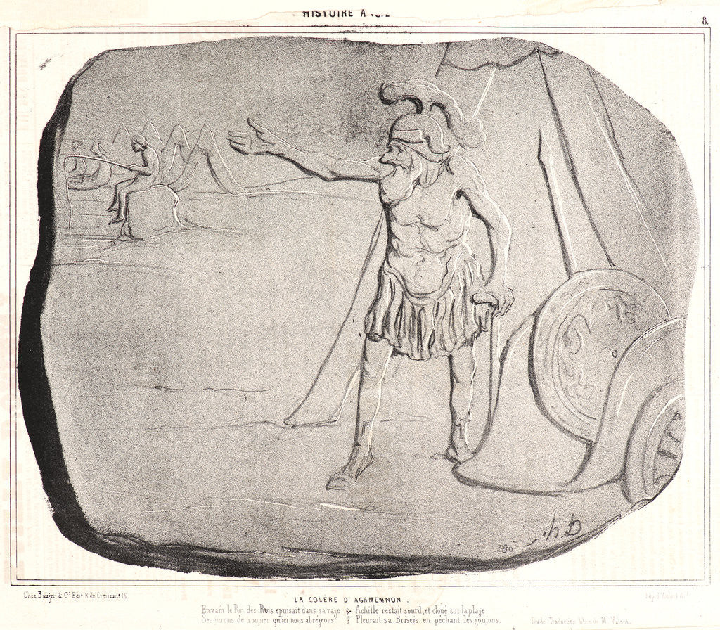 Detail of La Colère d'Agamemnon, 1842 by Honoré Daumier