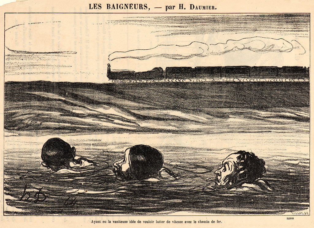 Detail of Ayant eu la vaniteuse idée de vouloir.., 1864 by Honoré Daumier