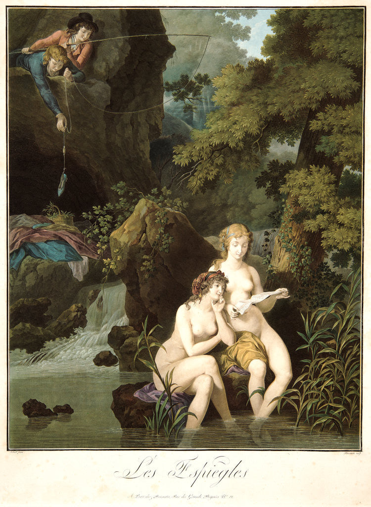 Detail of Mischievous Boys (Les Espiègles), ca. 1785-1789 by Charles-Melchior Descourtis