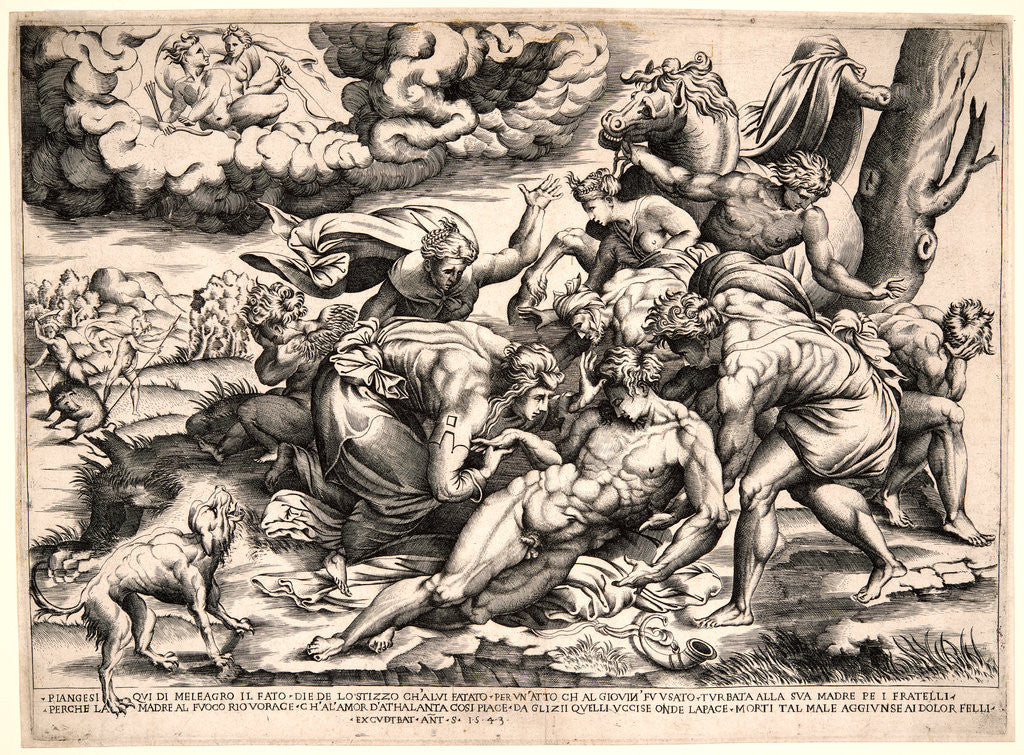 Detail of The Death of Meleager, 1543 by Nicolas Béatrizet