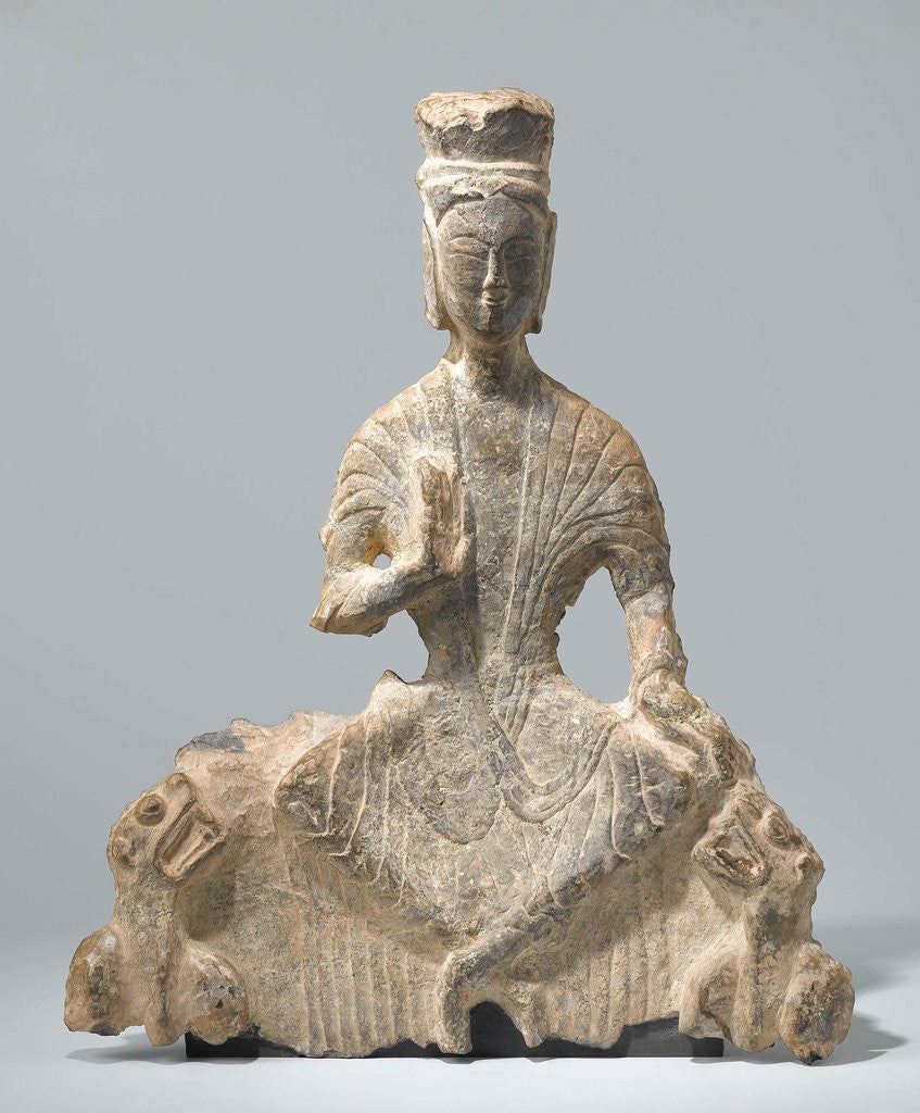 Detail of The bodhisattva Maitreya by Anonymous