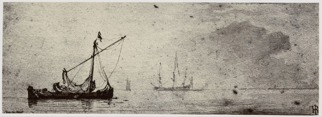 Detail of A Barge by Van der Velde