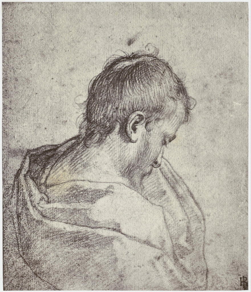 Detail of A Mourning Head by Michelangelo