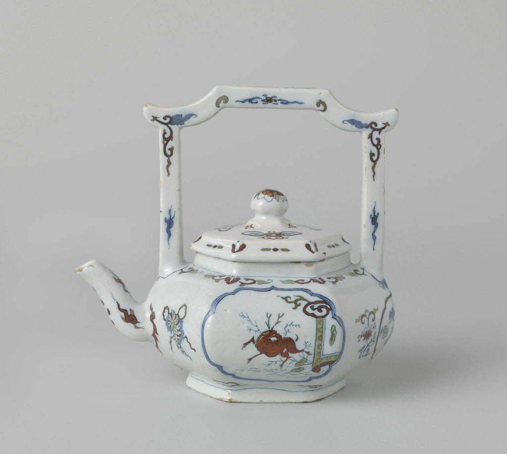 Detail of Teapot, Het Moriaanshooft by Rochus Jacobsz. Hoppesteijn