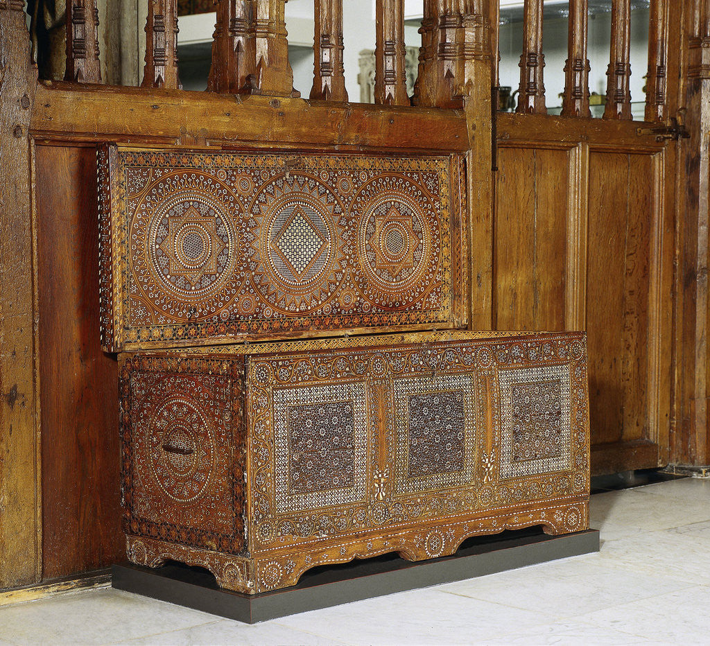 Detail of Chest in certosina technique, decorated with intarsia of ebony and ivory by Anonymous