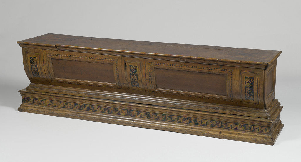 Detail of Bank of walnut with interior of poplar wood by Anonymous