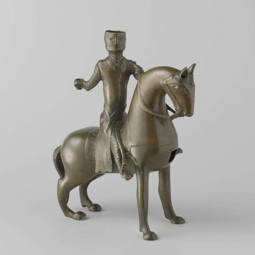 Detail of Aquamanile in the form of a mounted knight by Anonymous