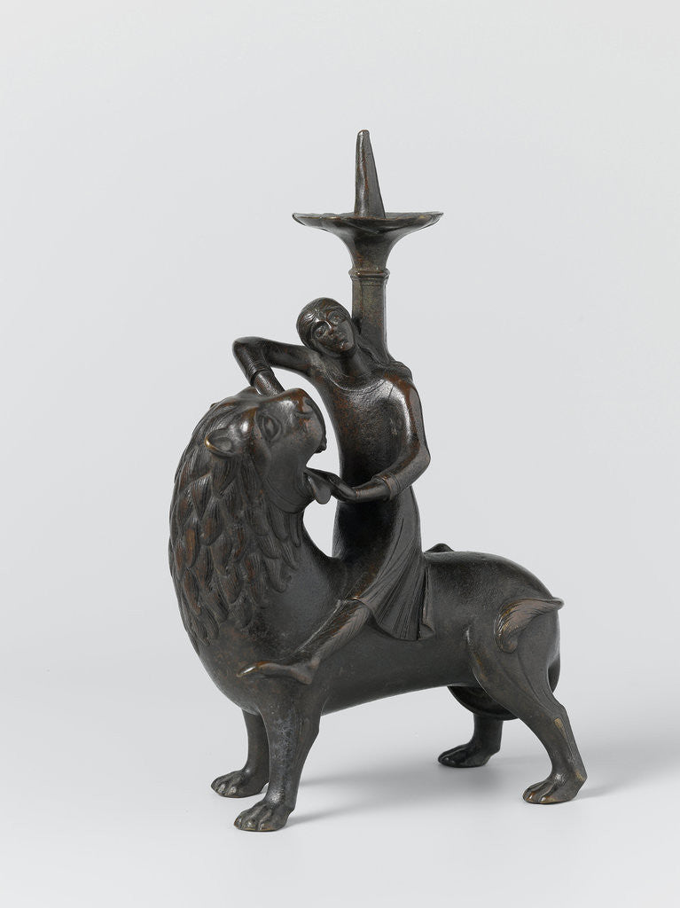 Detail of Candlestick Samson and the Lion by Anonymous