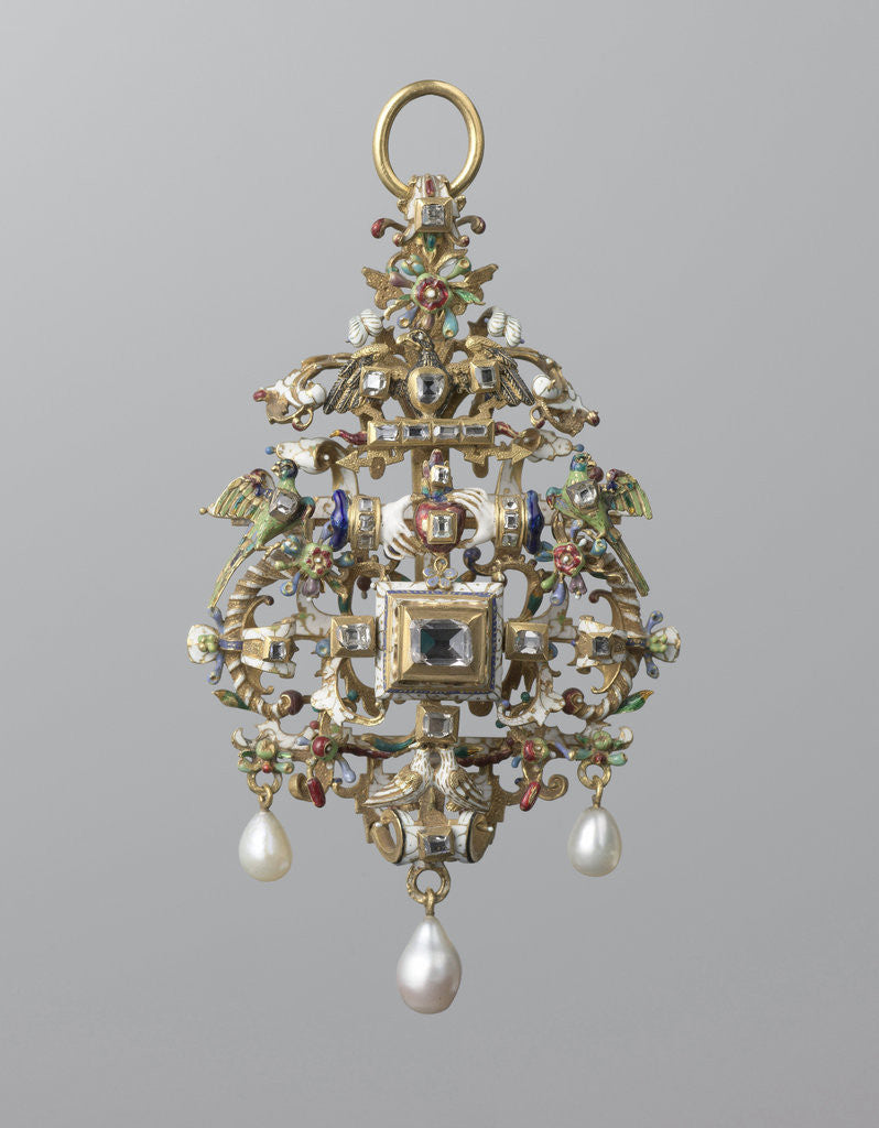 Detail of Pendant with closed hands together by Anonymous
