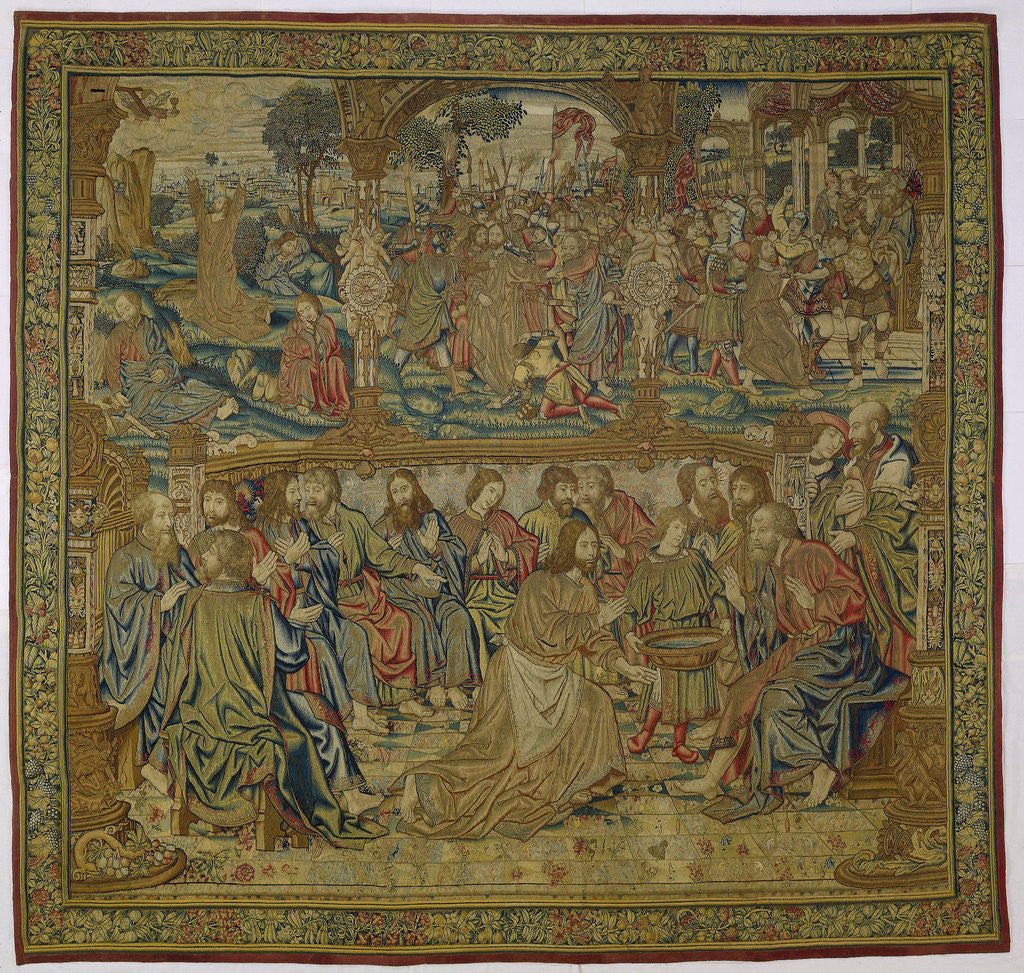 Detail of The foot washing by Pieter van Edingen