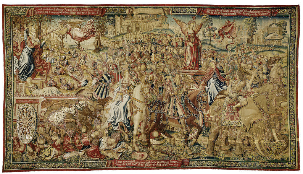 Detail of Triumph of fame over death by Anonymous