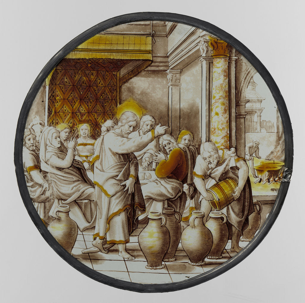 Detail of Window with the Wedding at Cana, Anonymous, c. 1525 by Anonymous