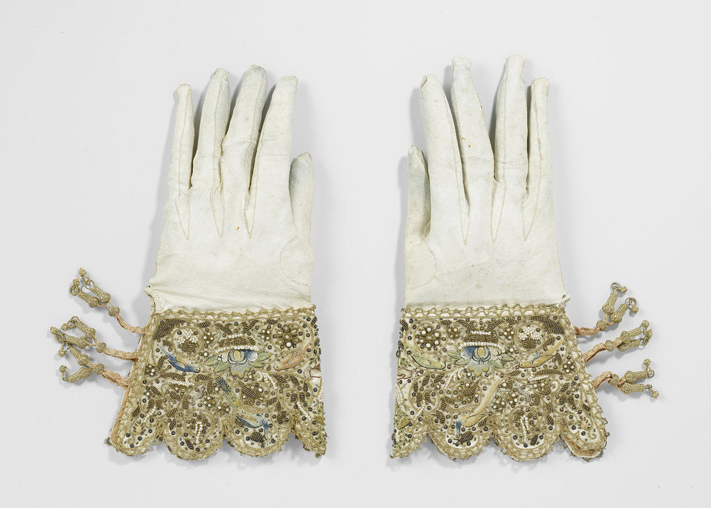 Detail of A Pair of Wedding Gloves by Anonymous