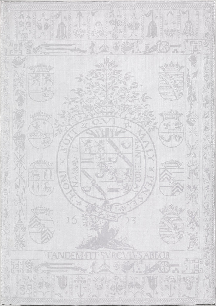 Detail of Napkin with the coat of arms of Count Maurice of Orange-Nassau by Paschier Lamertijn