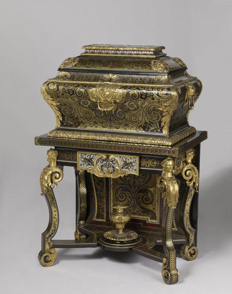 Detail of Two toilet caskets by André-Charles Boulle